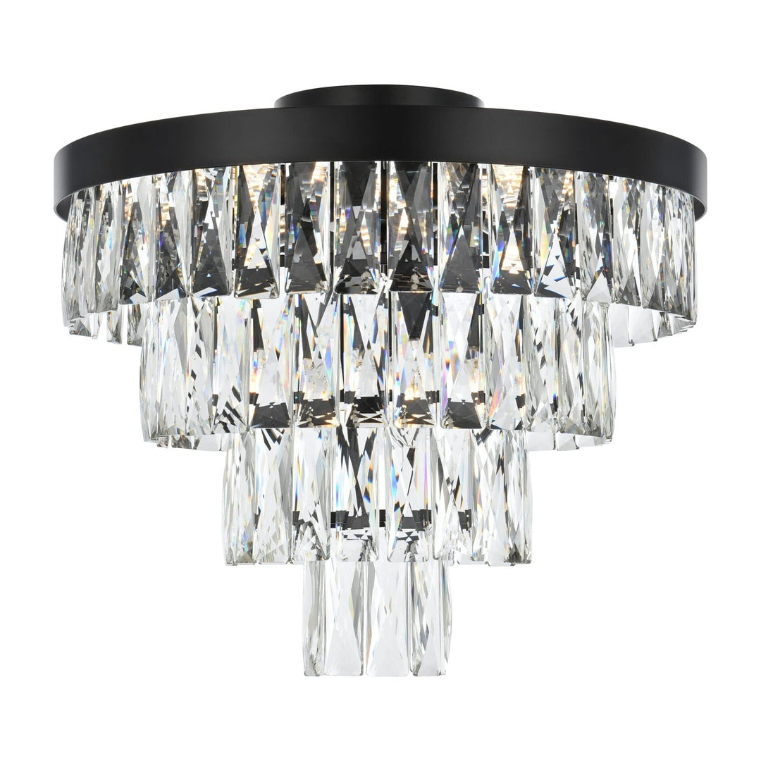 Josephine Flush Mount in Black by Elegant