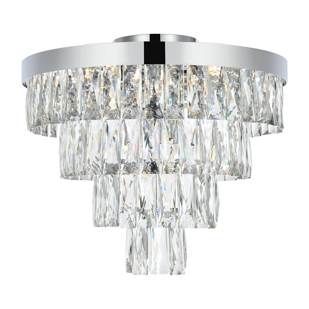 Josephine Flush Mount in Chrome by Elegant