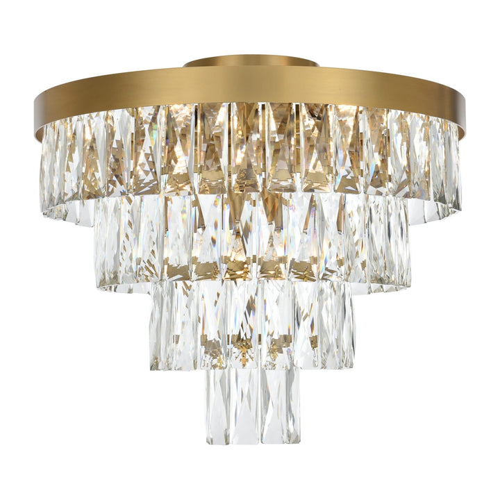 Josephine Flush Mount in Satin Gold by Elegant