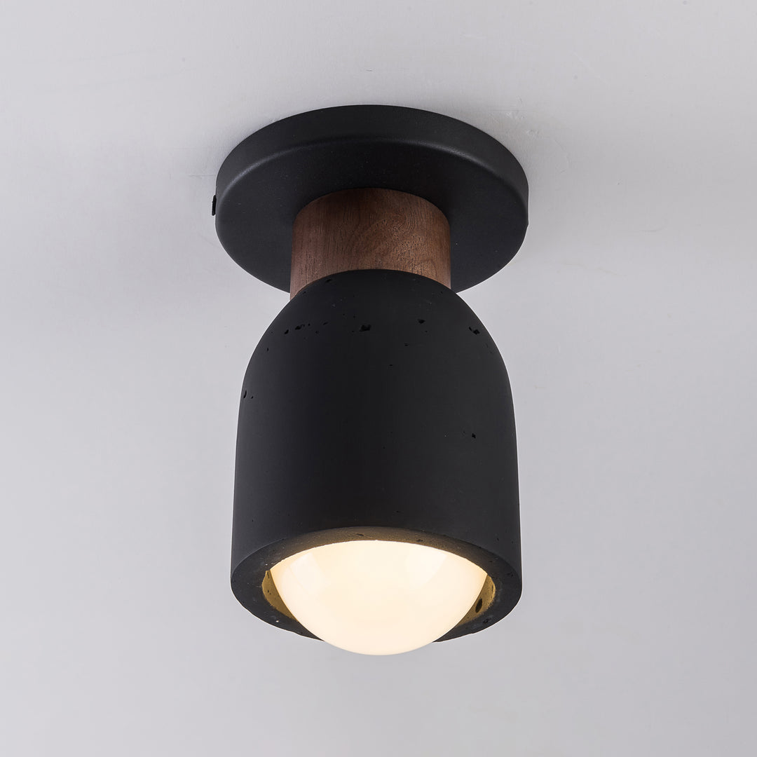 Pompeii 1-Light Flush Mount LVBK alternate view