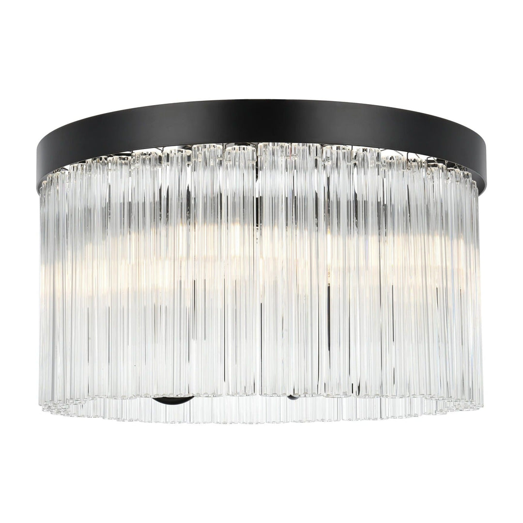 Harlow Flush Mount in Black by Elegant