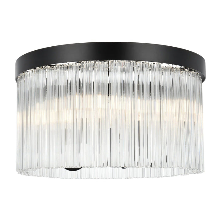Harlow Flush Mount in Black by Elegant