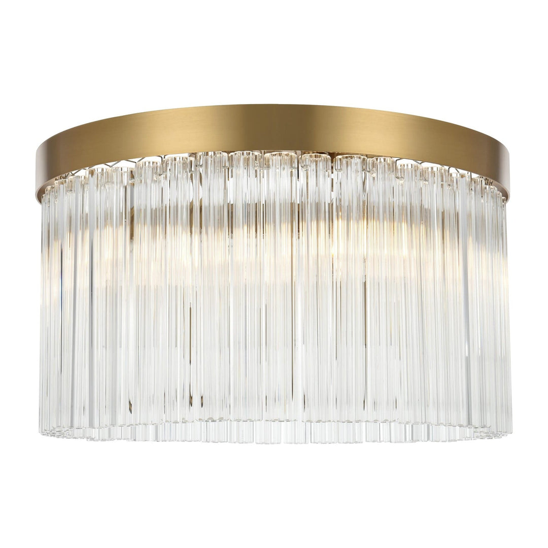 Harlow Flush Mount in Satin Gold by Elegant