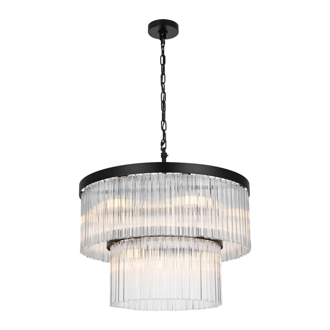 Harlow Chandelier in Black by Elegant