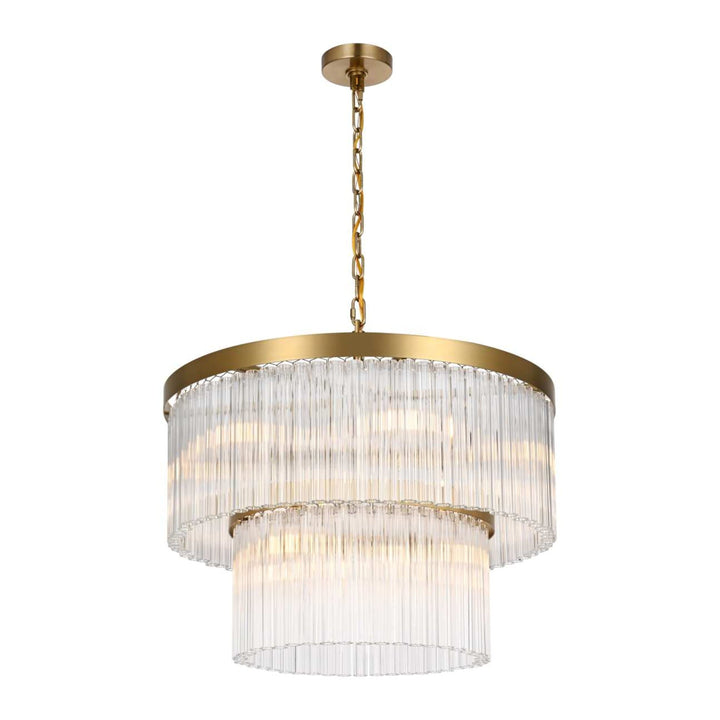 Harlow Chandelier in Satin Gold by Elegant