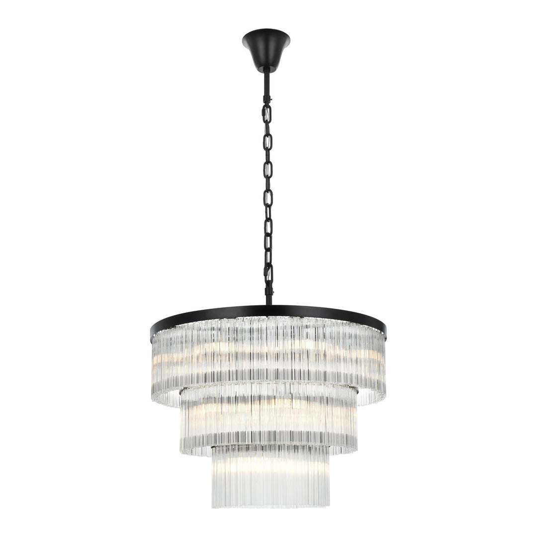 Harlow Chandelier in Black by Elegant
