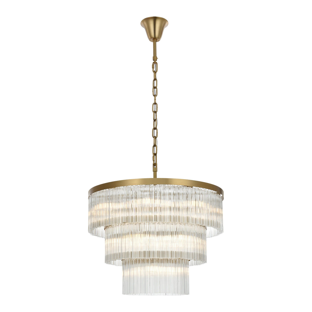 Harlow Chandelier in Satin Gold by Elegant