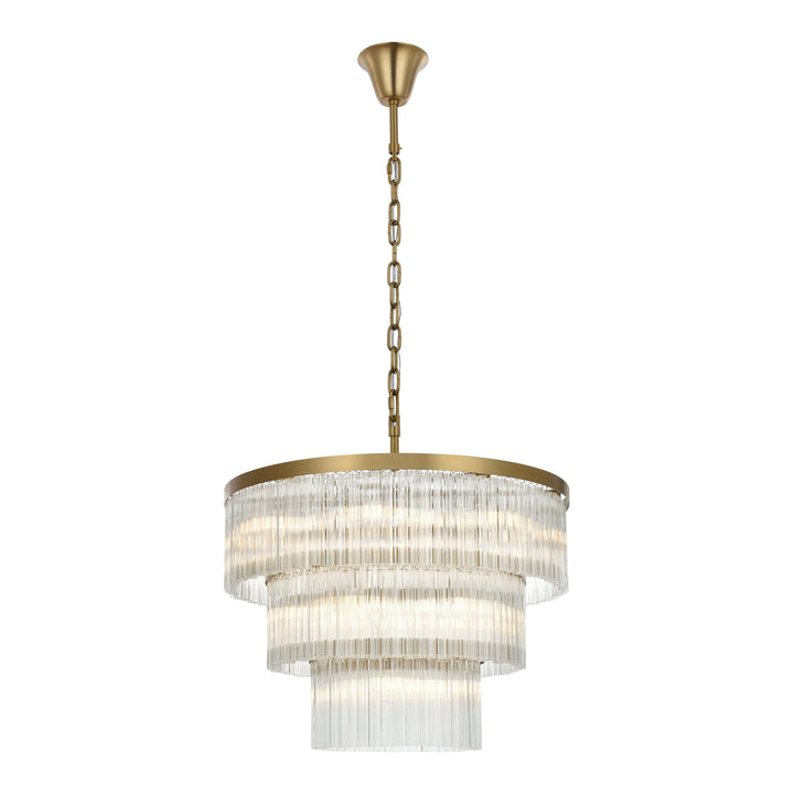 Harlow Chandelier in Satin Gold by Elegant