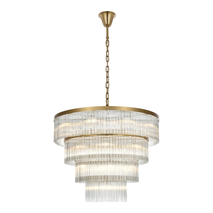 Harlow Chandelier in Satin Gold by Elegant