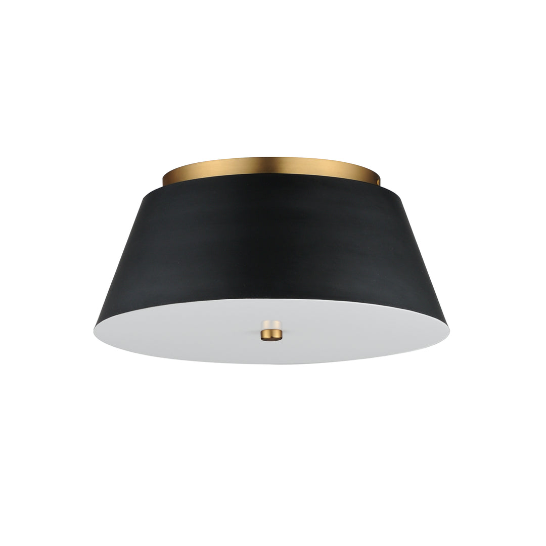 Miles LED Flush Mount White / Black / Natural Aged Brass