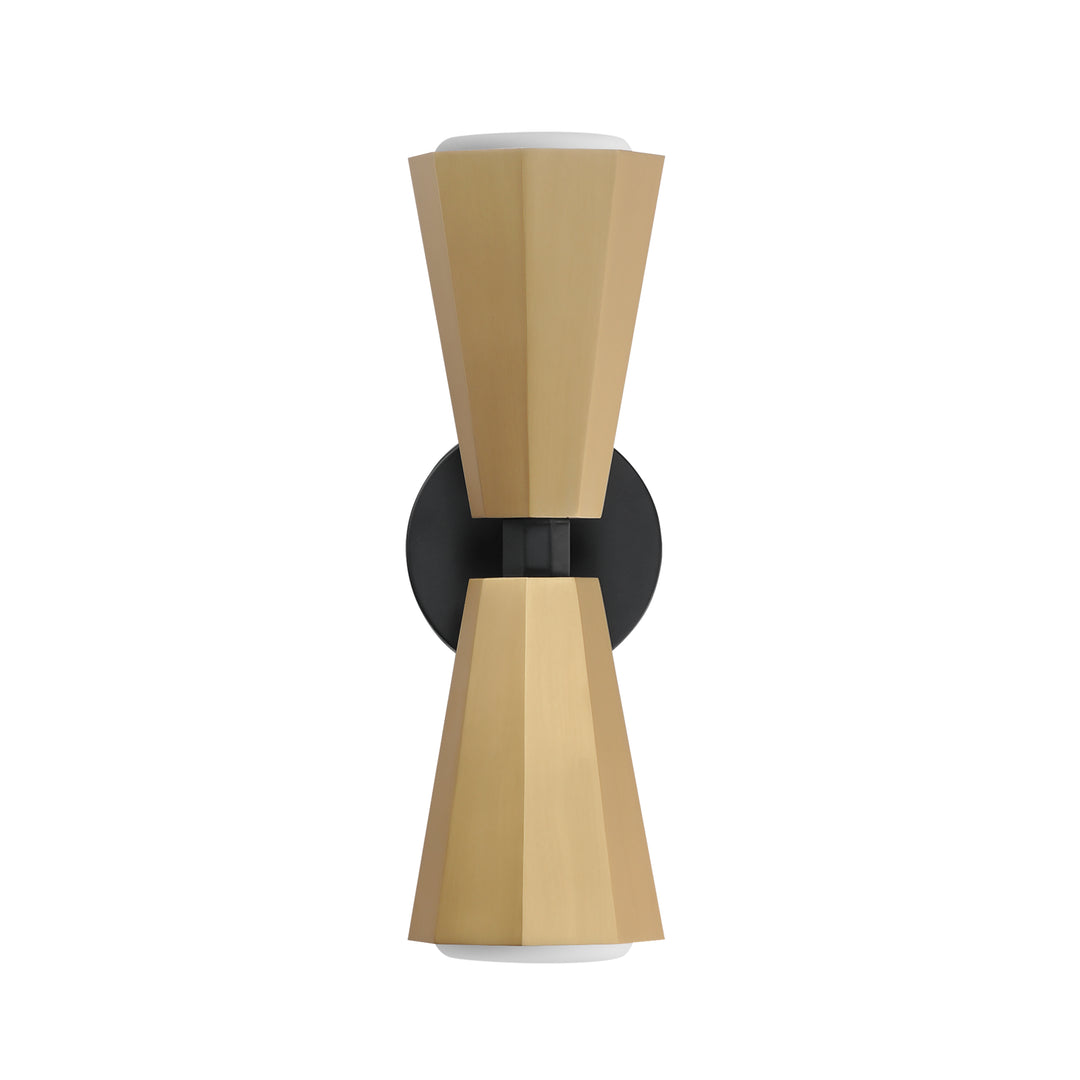 Rizzo 2-Light Wall Sconce Black / Antique Brass