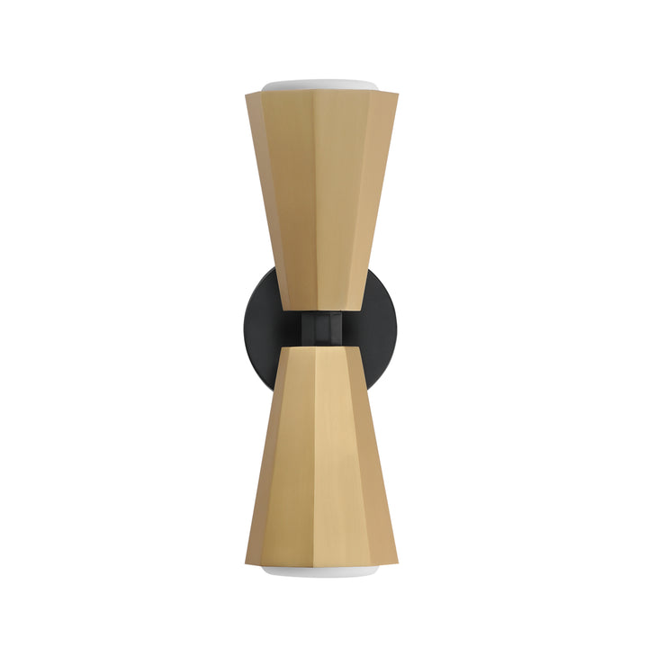 Rizzo 2-Light Wall Sconce Black / Antique Brass