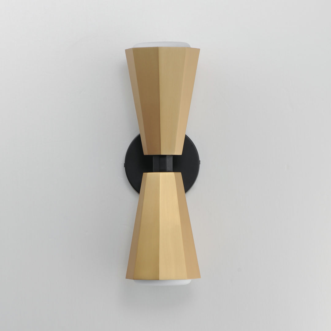 Rizzo 2-Light Wall Sconce Black / Antique Brass alternate view