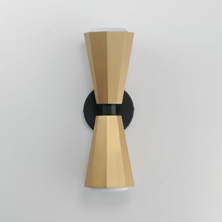 Rizzo 2-Light Wall Sconce Black / Antique Brass alternate view