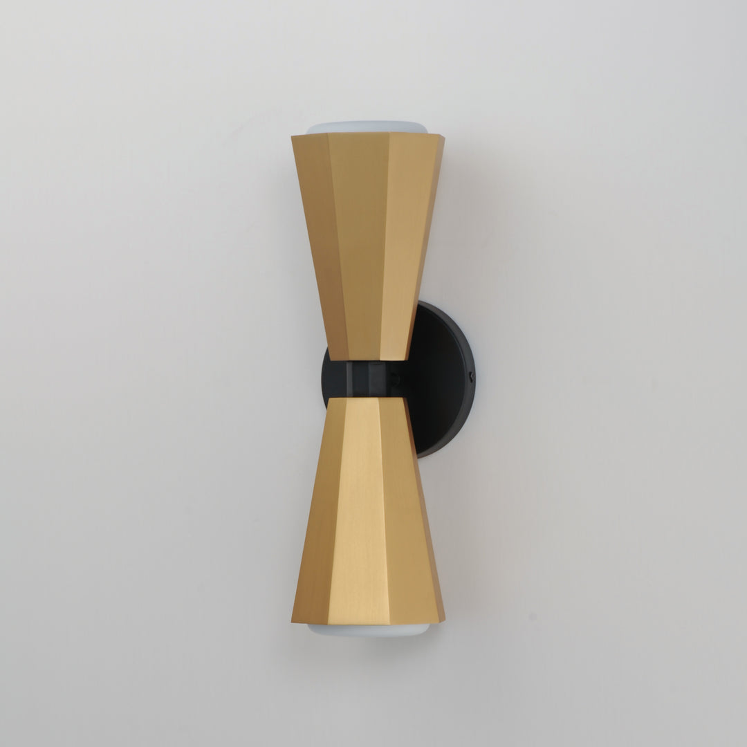 Rizzo 2-Light Wall Sconce Black / Antique Brass alternate view
