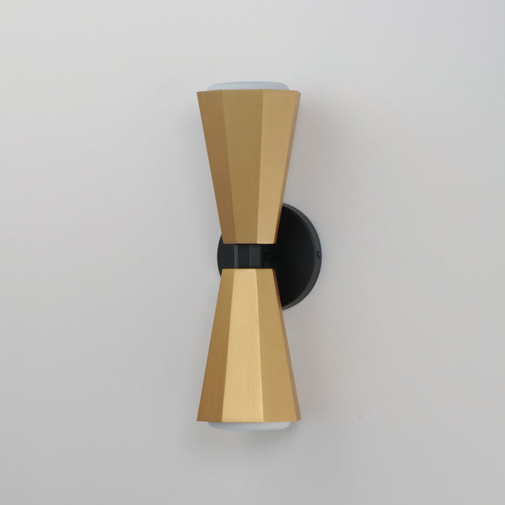 Rizzo 2-Light Wall Sconce Black / Antique Brass alternate view