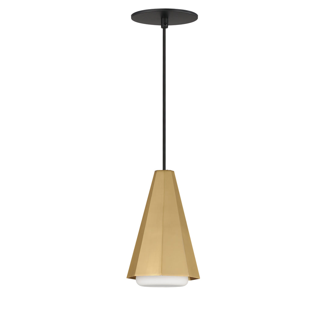Rizzo Single Pendant Black / Antique Brass