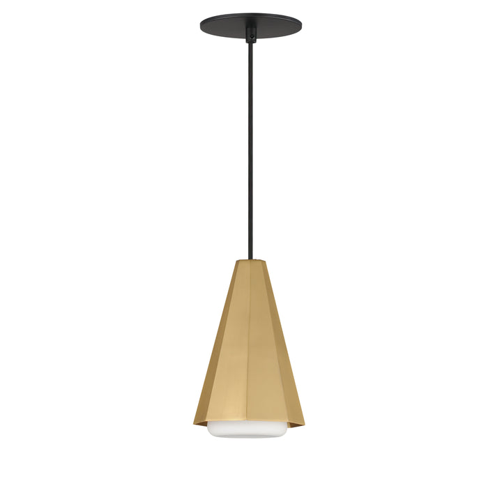 Rizzo Single Pendant Black / Antique Brass