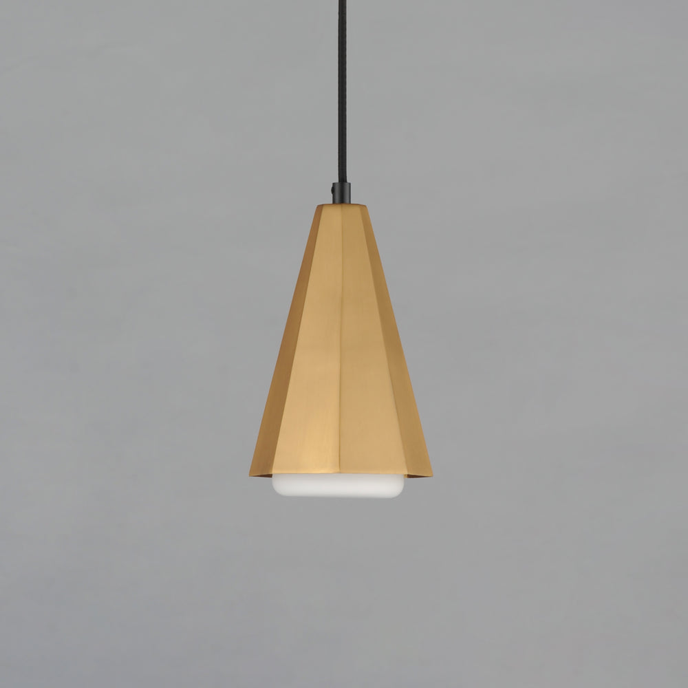 Rizzo Single Pendant Black / Antique Brass alternate view