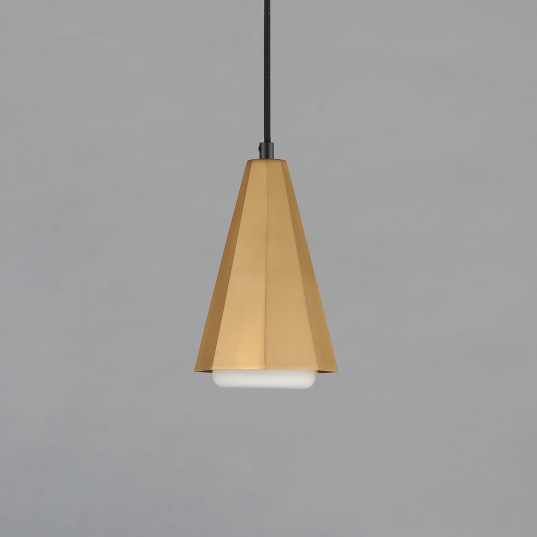 Rizzo Single Pendant Black / Antique Brass alternate view