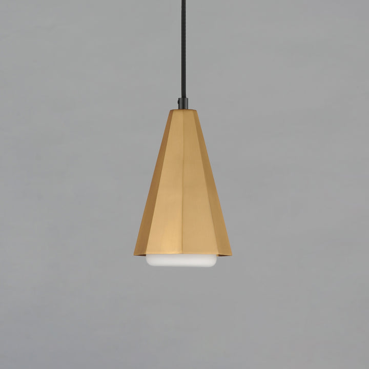 Rizzo Single Pendant Black / Antique Brass alternate view