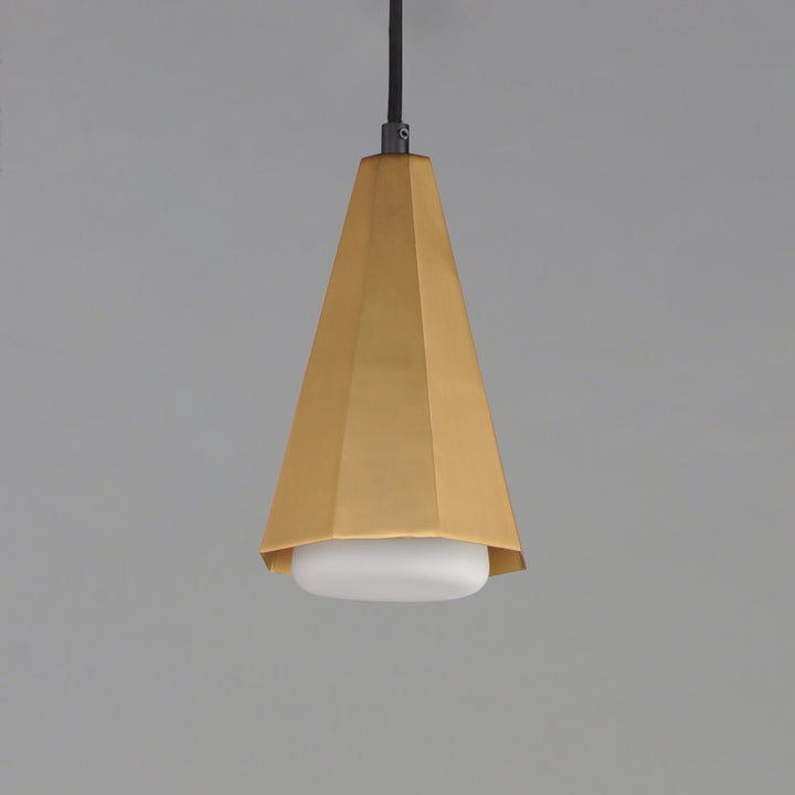 Rizzo Single Pendant Black / Antique Brass alternate view