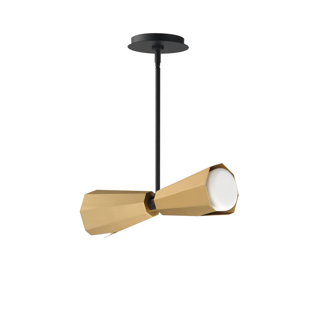 Rizzo Pendant Black / Antique Brass