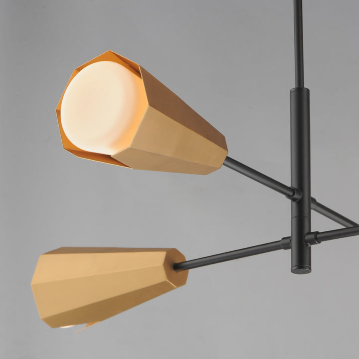 Rizzo 4-Light Chandelier Black / Antique Brass alternate view