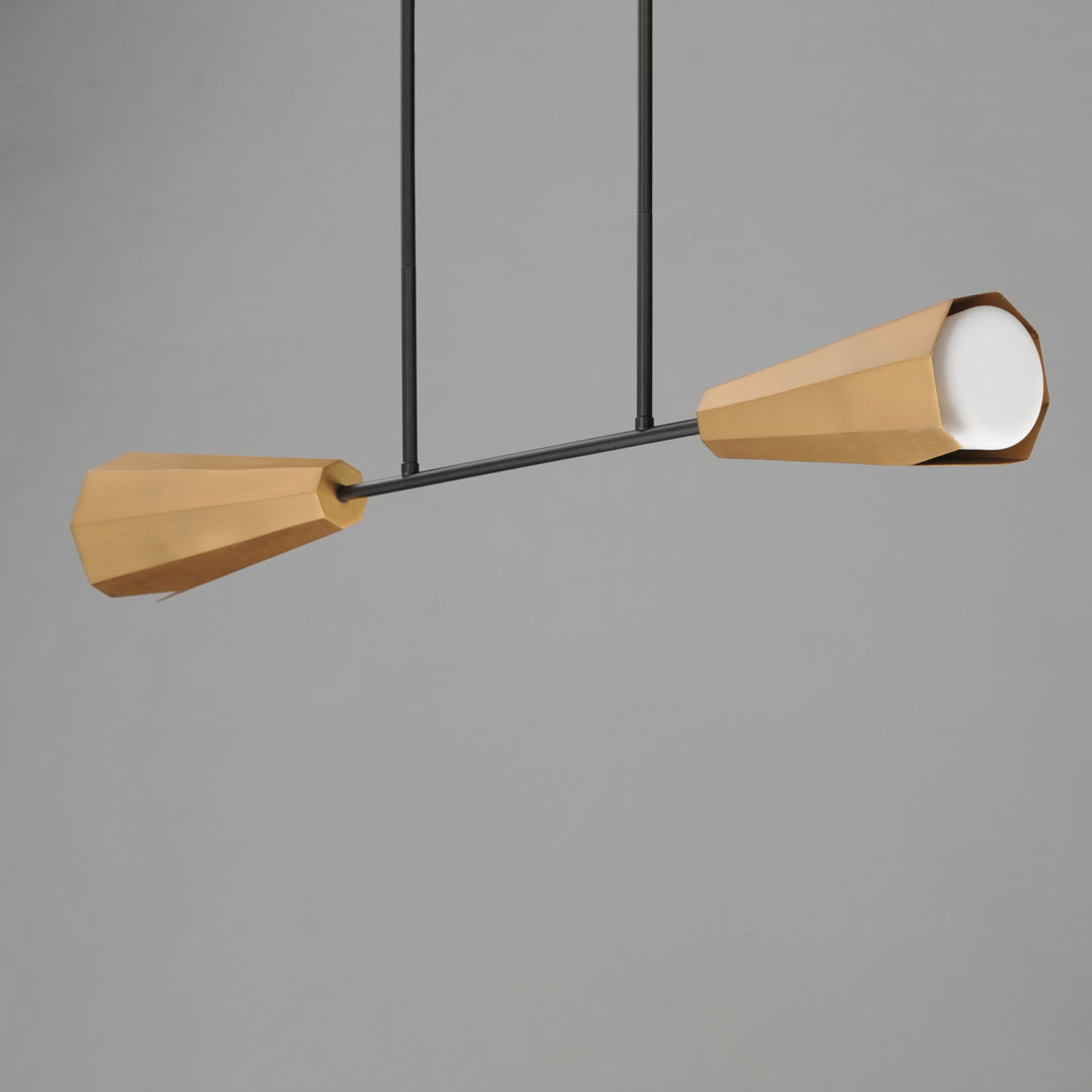 Rizzo Linear Pendant Black / Antique Brass alternate view
