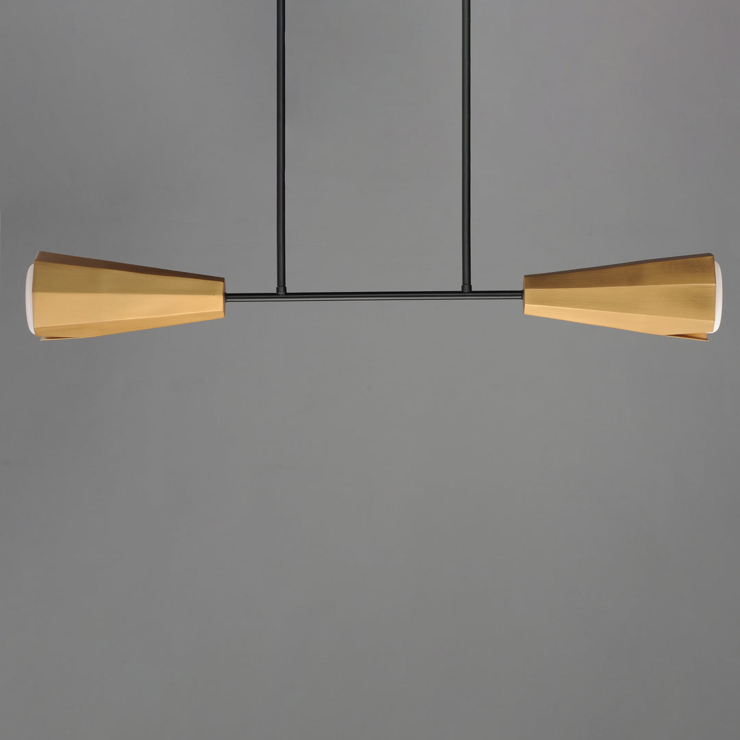 Rizzo Linear Pendant Black / Antique Brass alternate view