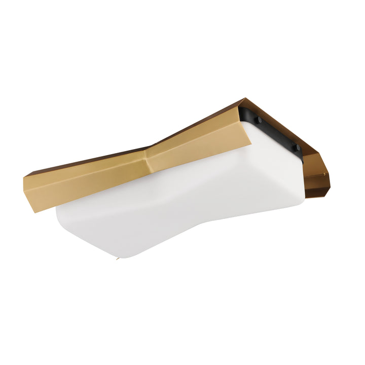 Rizzo 2-Light Flush Mount Black / Antique Brass