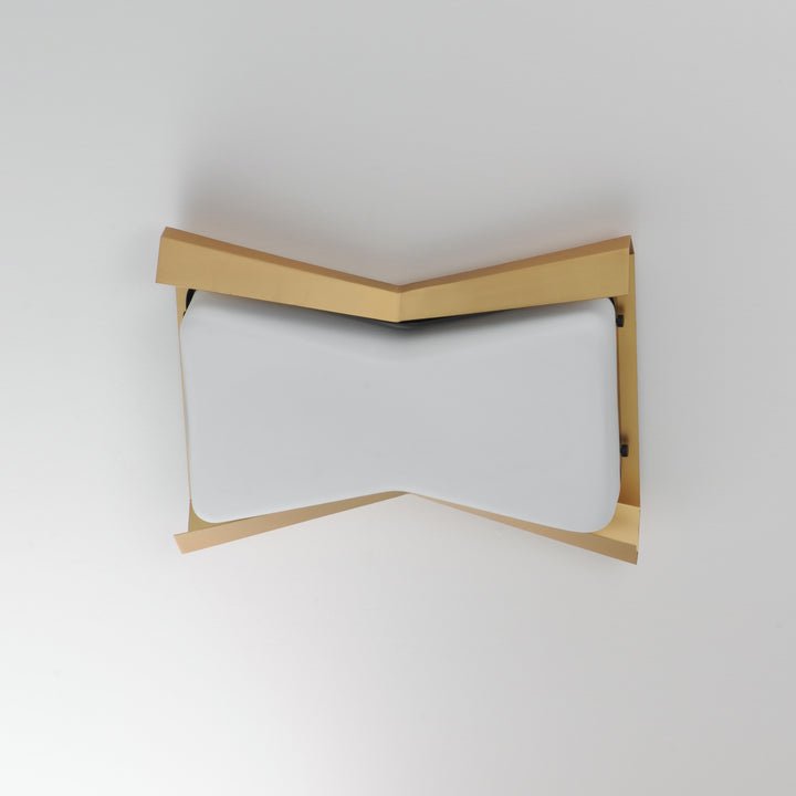 Rizzo 2-Light Flush Mount Black / Antique Brass alternate view