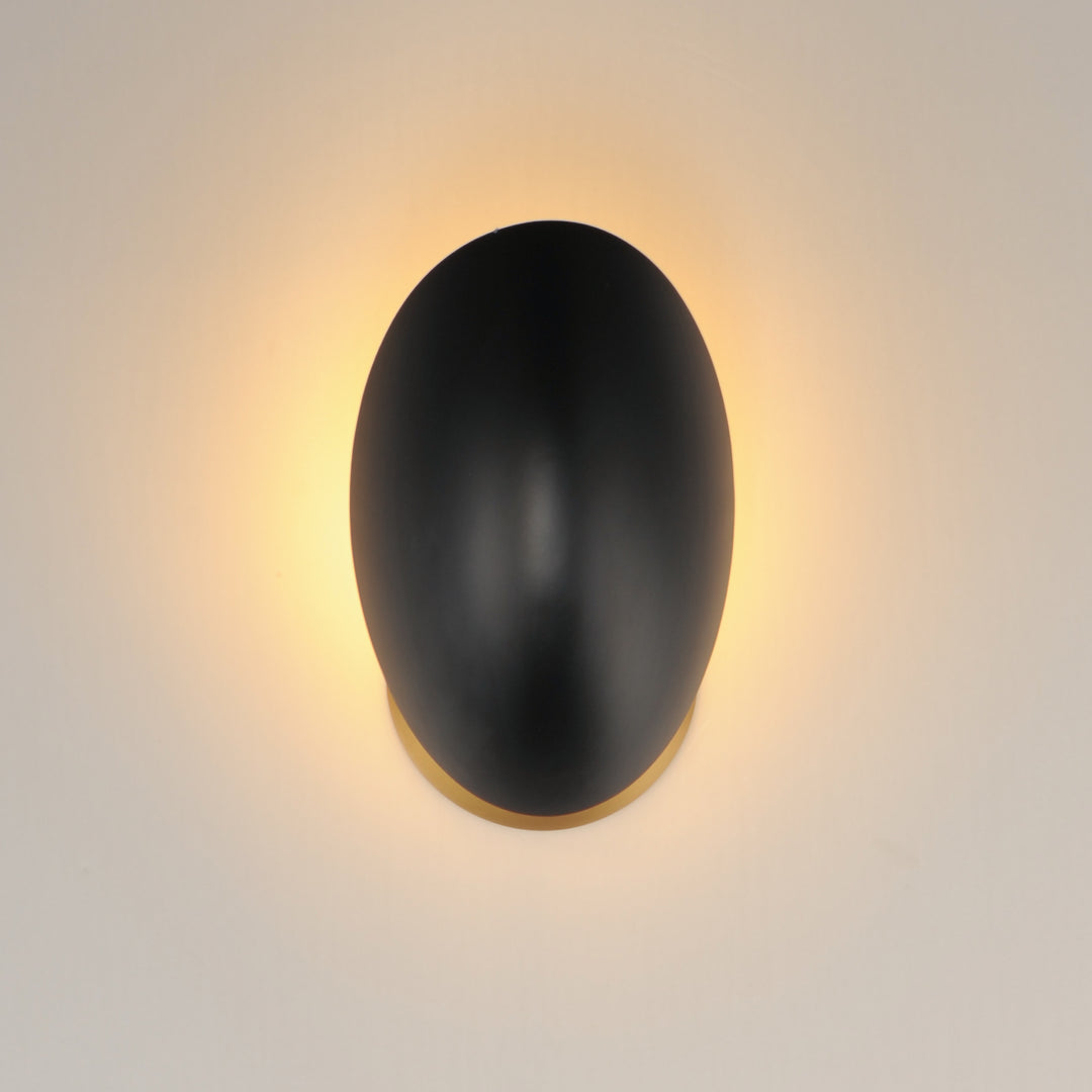 Maris Wall Sconce Black / Natural Aged Brass alternate view