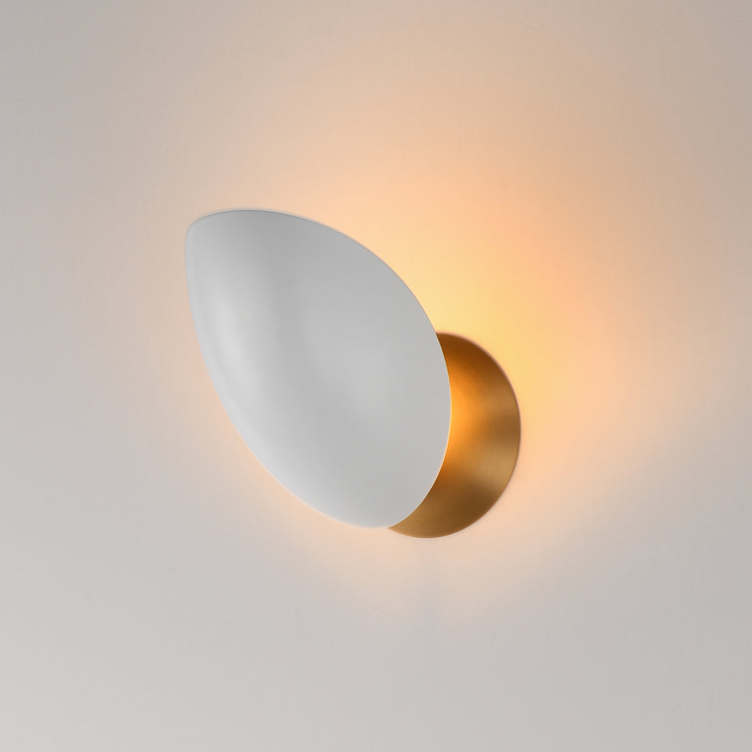 Maris Wall Sconce White / Natural Aged Brass alternate view