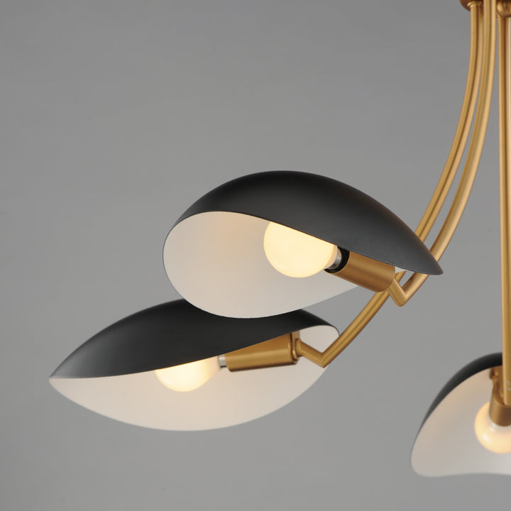 Maris Chandelier Black / Natural Aged Brass alternate view