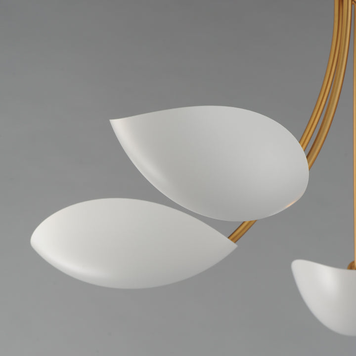 Maris Chandelier White / Natural Aged Brass alternate view