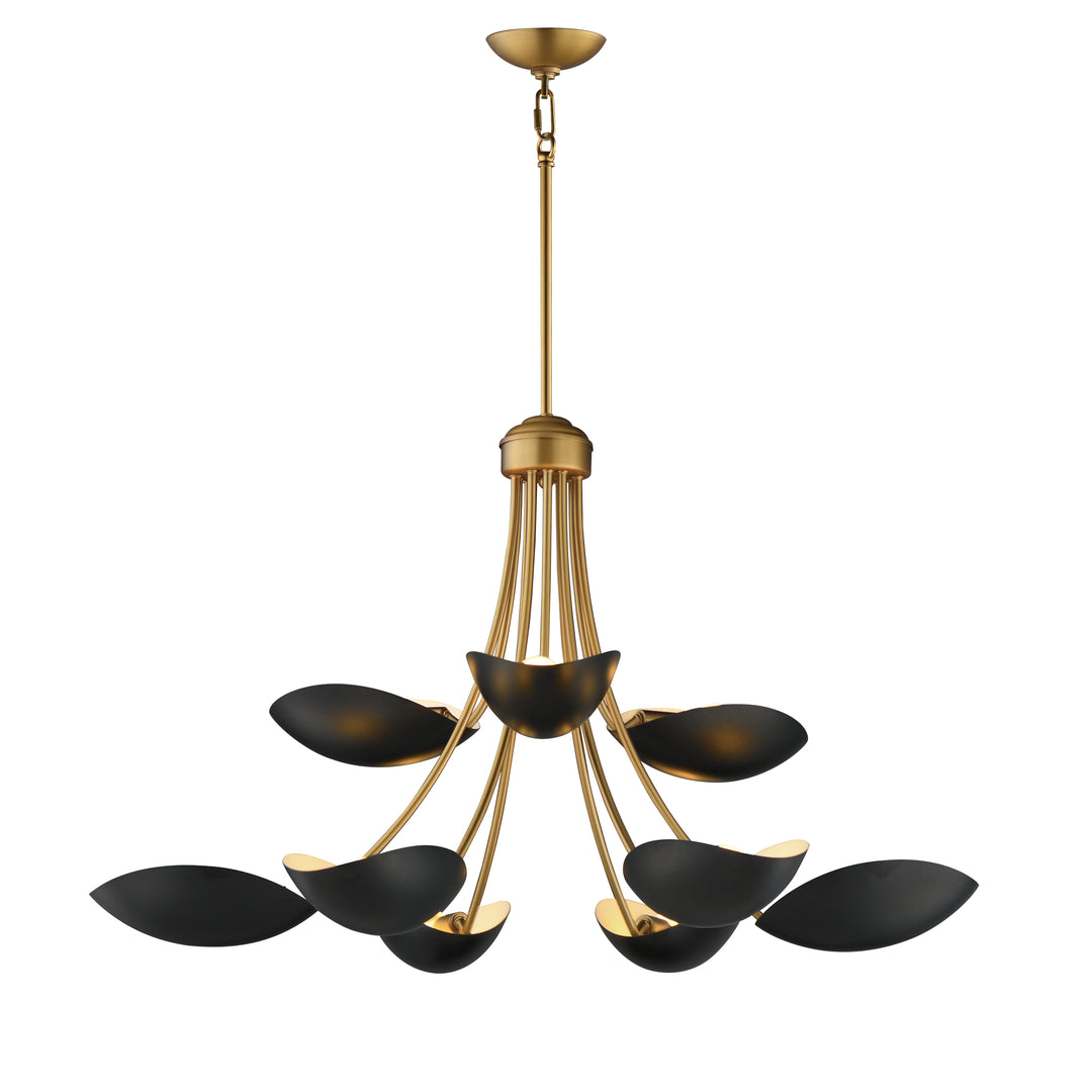 Maris Chandelier Black / Natural Aged Brass