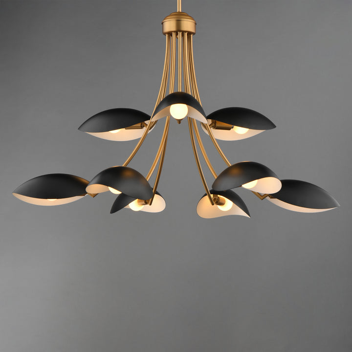 Maris Chandelier Black / Natural Aged Brass alternate view
