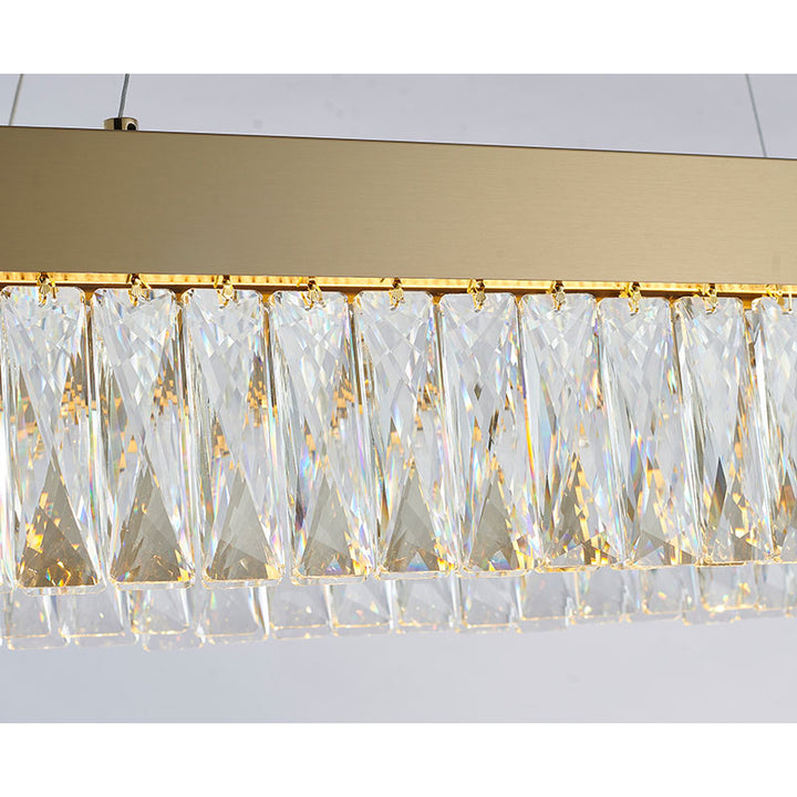 Hairline Frame LED Chandelier with Clear Hanging Crystals by Bethel - view 19