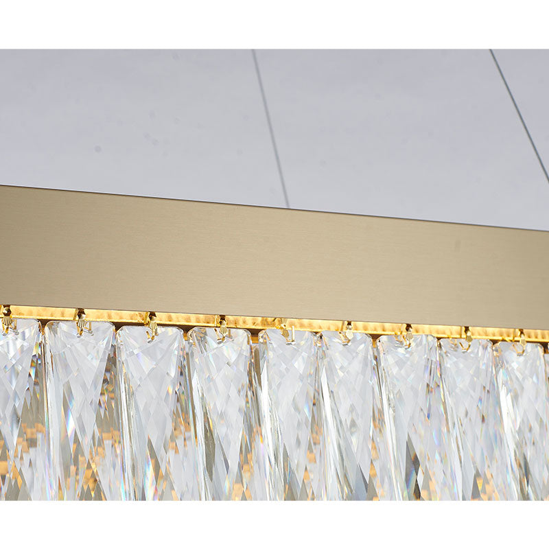 Hairline Frame LED Chandelier with Clear Hanging Crystals by Bethel - view 20