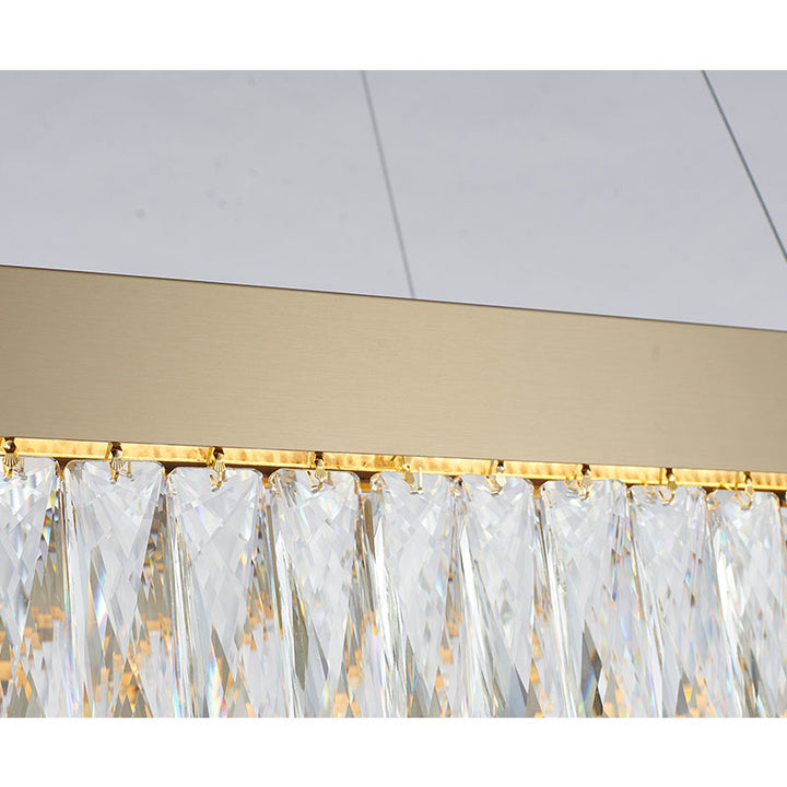 Hairline Frame LED Chandelier with Clear Hanging Crystals by Bethel - view 20
