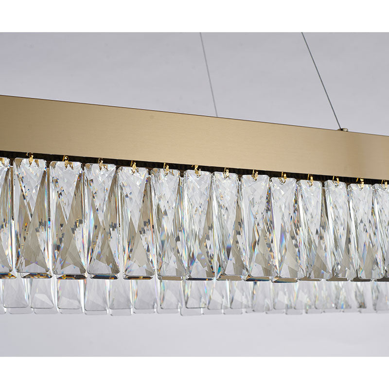 Hairline Frame LED Chandelier with Clear Hanging Crystals by Bethel - view 21