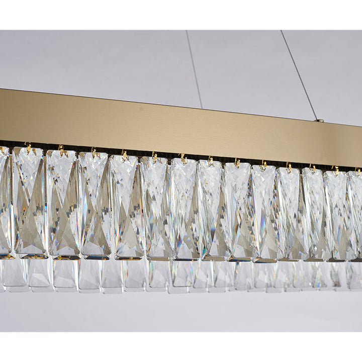 Hairline Frame LED Chandelier with Clear Hanging Crystals by Bethel - view 21
