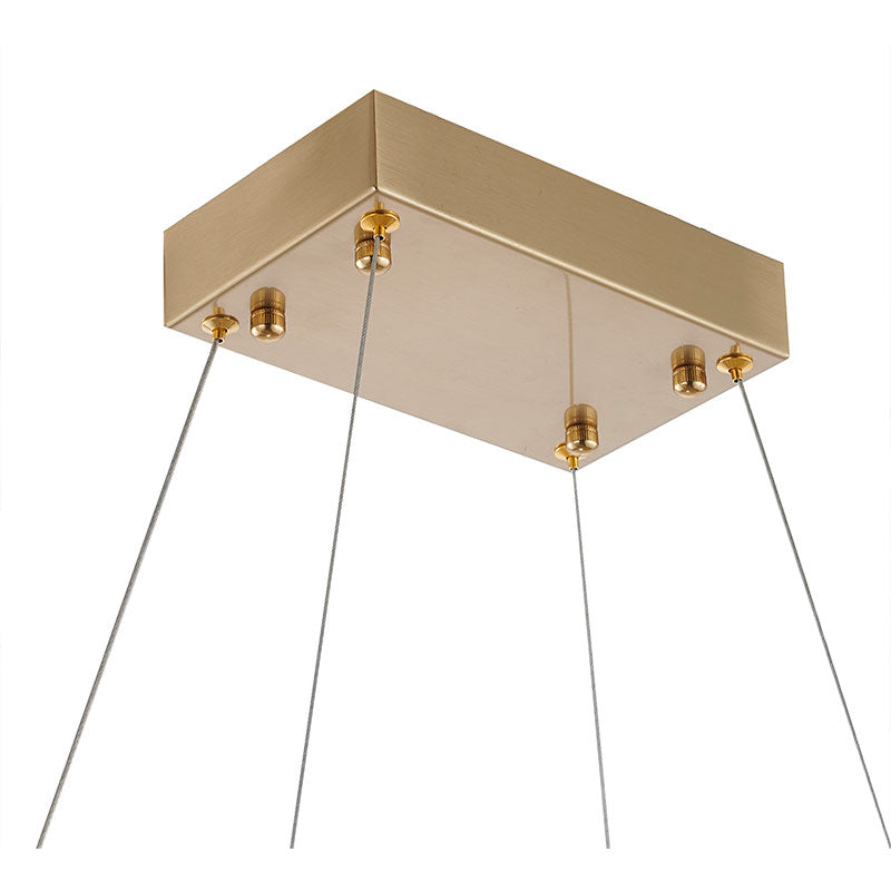 Hairline Frame LED Chandelier with Clear Hanging Crystals by Bethel - view 22