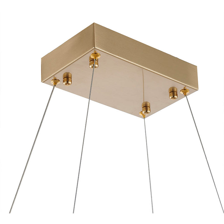 Hairline Frame LED Chandelier with Clear Hanging Crystals by Bethel - view 22