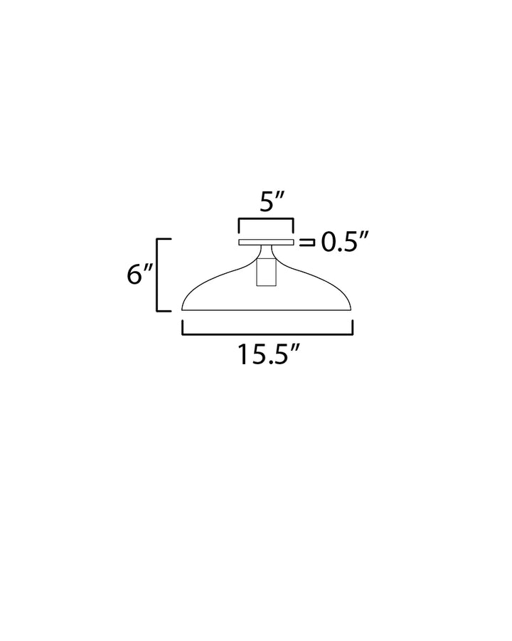 Fleur Flush Mount dimensions diagram