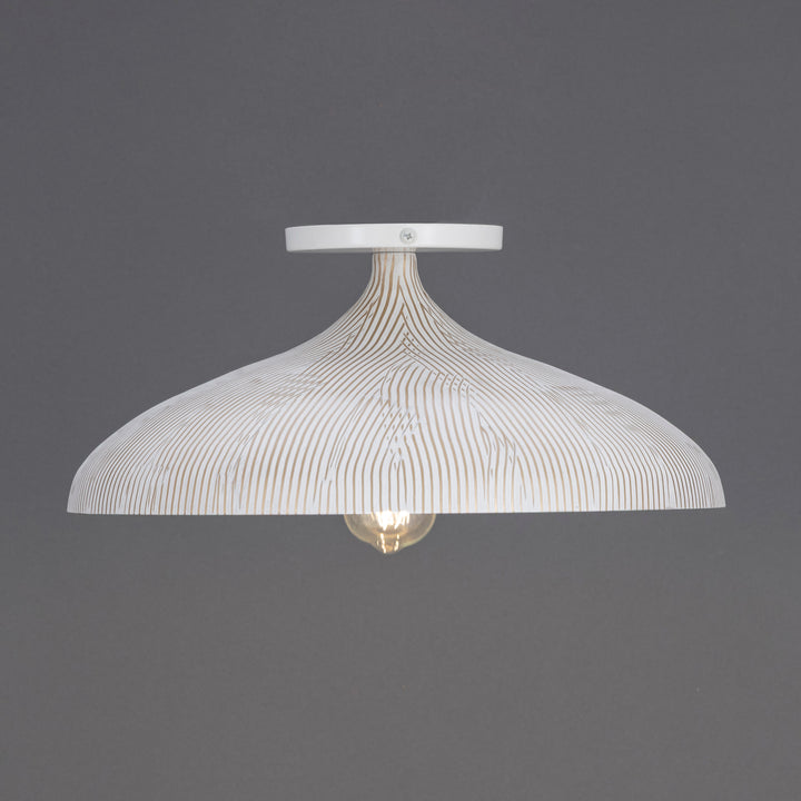 Fleur Flush Mount White / Gold alternate view
