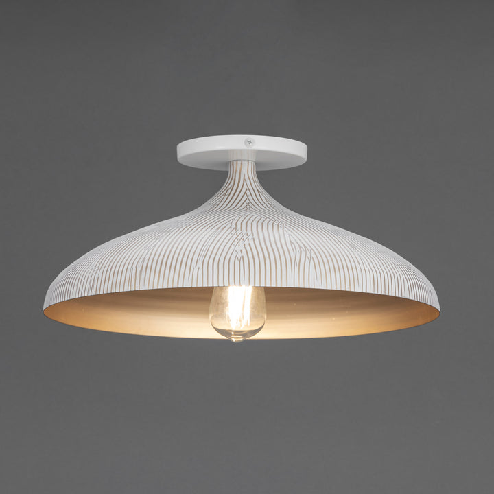 Fleur Flush Mount White / Gold alternate view