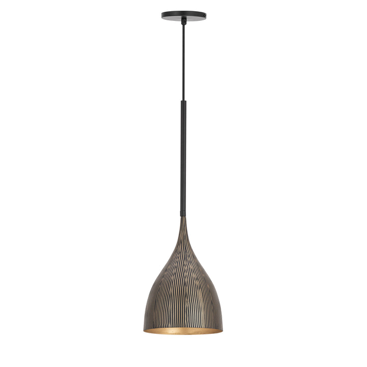Fleur 1-Light Mini Pendant Black / Gold