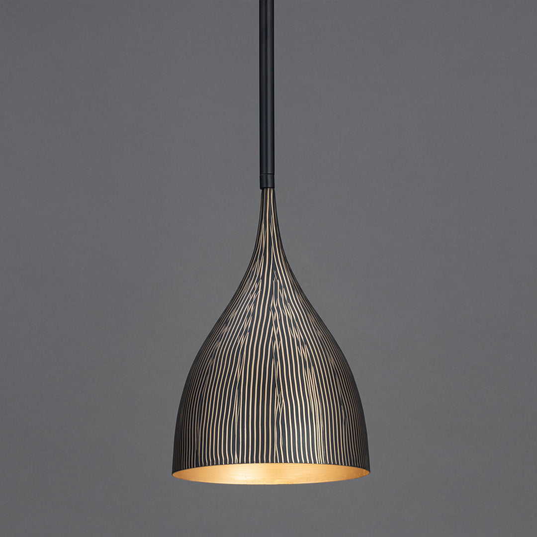 Fleur 1-Light Mini Pendant Black / Gold alternate view